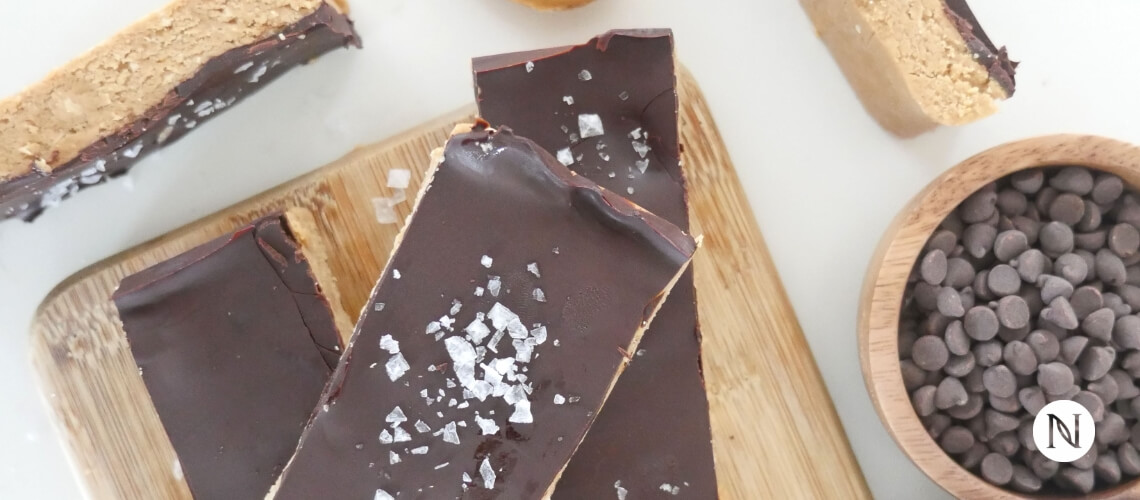 No-Bake Chocolate Peanut Butter Protein Bars